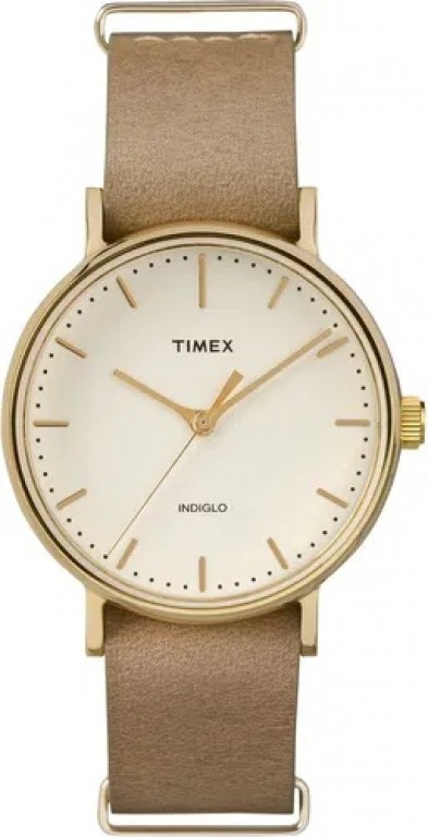 Timex Weekender White/Leather Ø36 mm