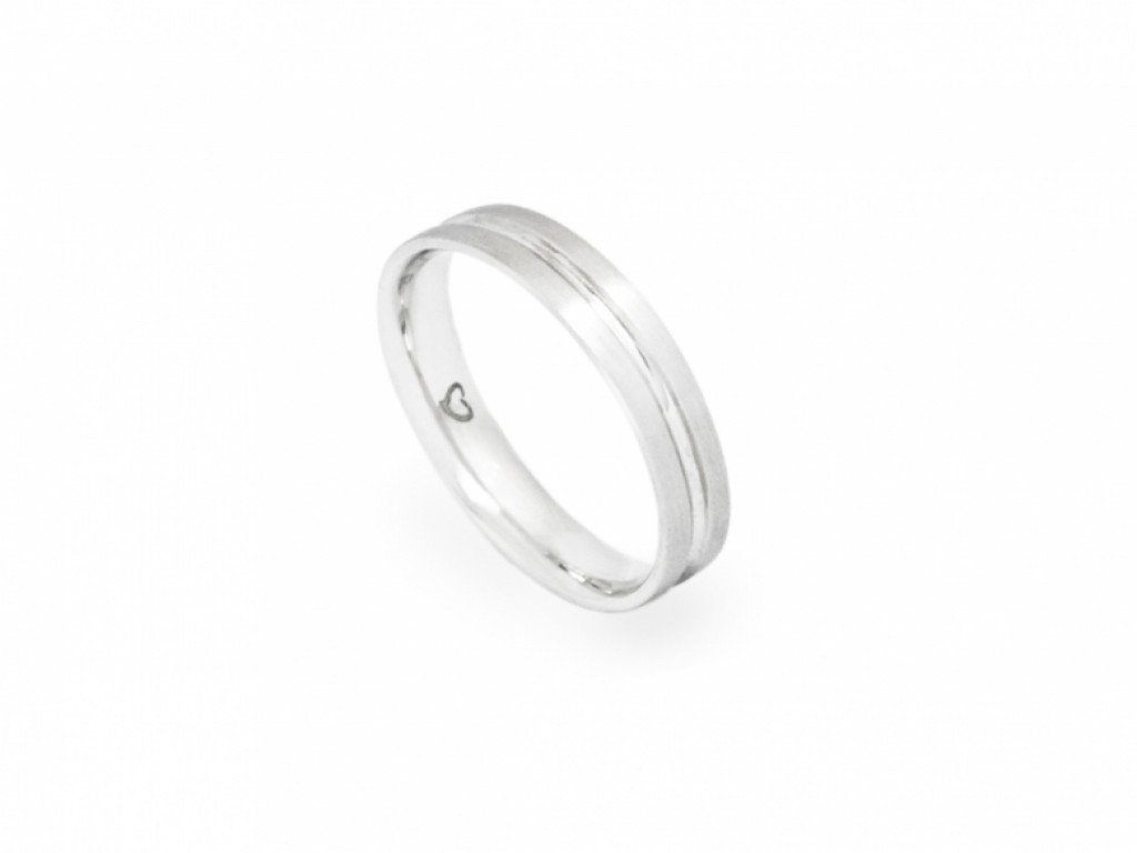 Alianças Ouro Branco sem Brilhantes ALR001147C