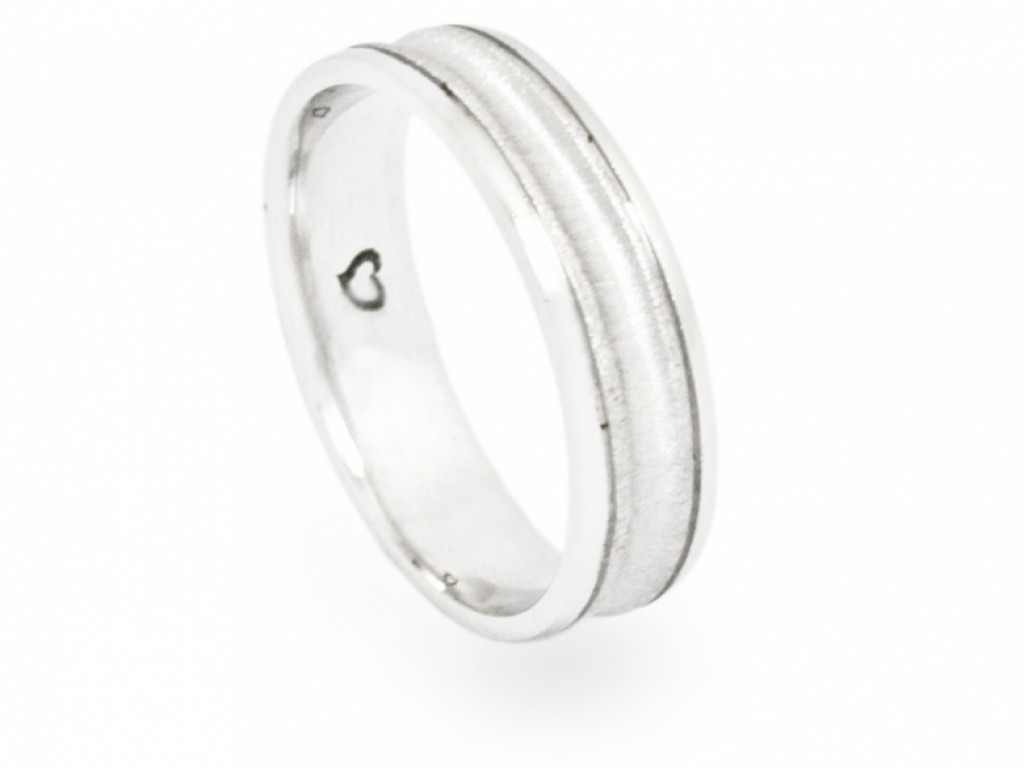 Alianças Ouro Branco sem Brilhantes ALR002830B