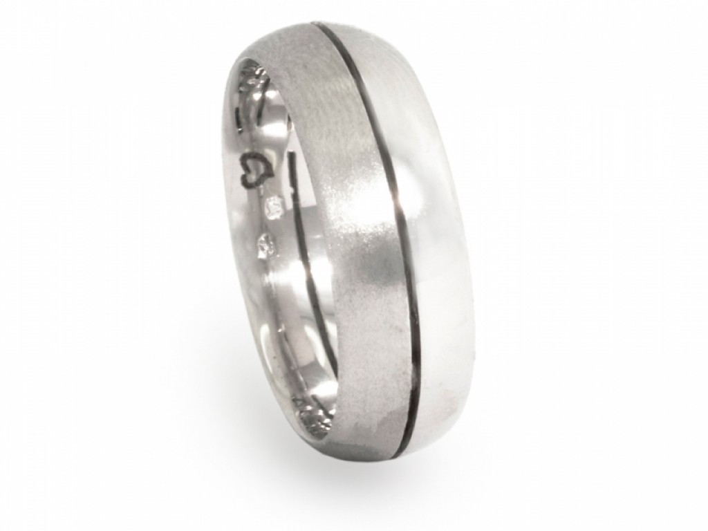 Alianças Ouro Branco sem Brilhantes ALR003276B