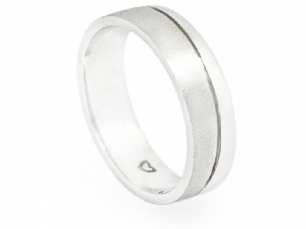 Alianças Ouro Branco sem Brilhantes ALR002772B