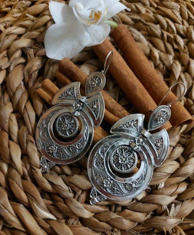 Brincos filigrana prata 925