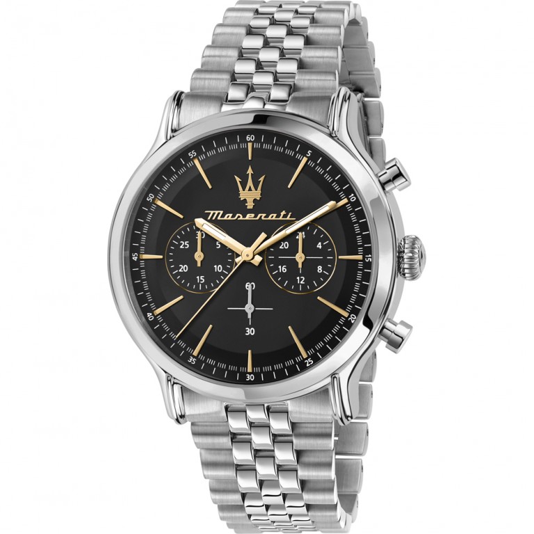 Relógio Maserati EPOCA 42MM CHR BLACK DIAL BR SS Homem