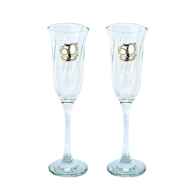 Flutes Comemorativos de Bodas de Ouro 50 Anos de Casamento