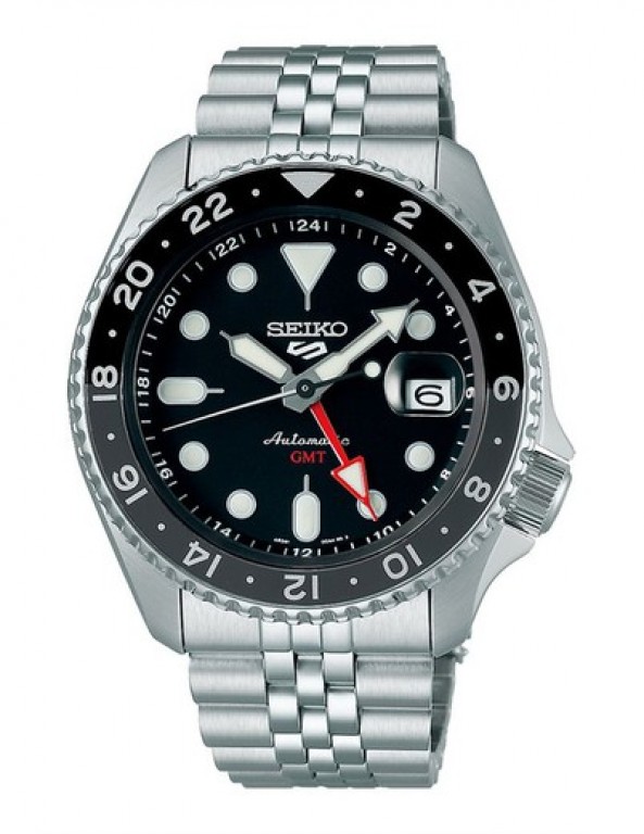 Relógio masculino Seiko  GMT aço