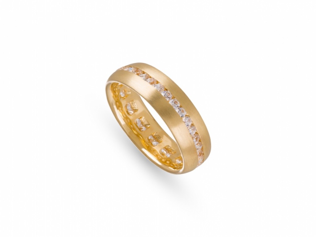 Aliança de Casamento Ouro Amarelo com Diamantes ALR004109
