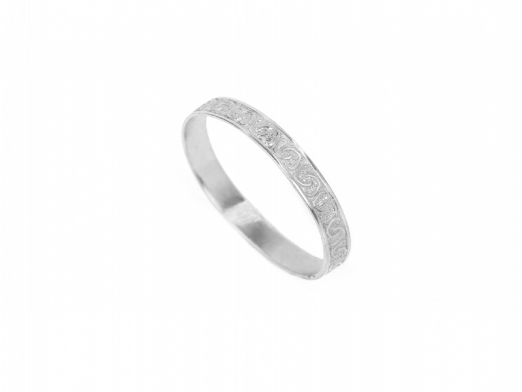 Alianças Ouro Branco sem Brilhantes ALR003582B