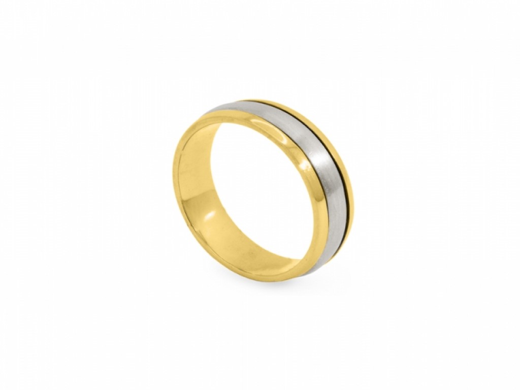 Alianças Ouro Amarelo e Branco sem Brilhantes ALR002020A