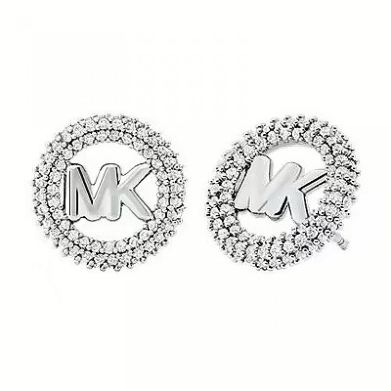 BRINCOS MICHAEL KORS EM AÇO COM ZIRCÓNIAS