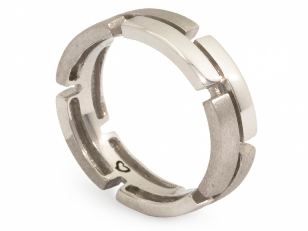 Alianças Ouro Branco sem Brilhantes ALR003200B