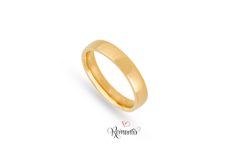 Aliança ouro amarelo  sem pedras.