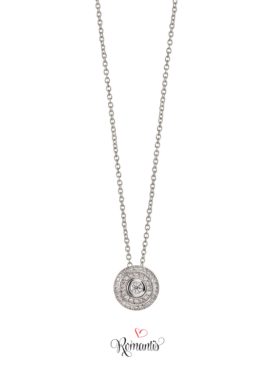 Colar para Noiva ouro branco diamante.