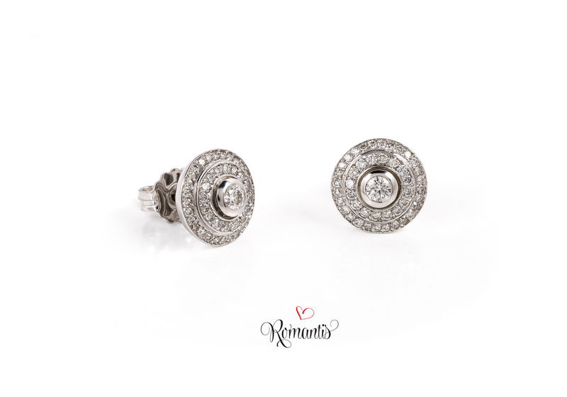 Tornilhos para Noiva ouro branco diamante.