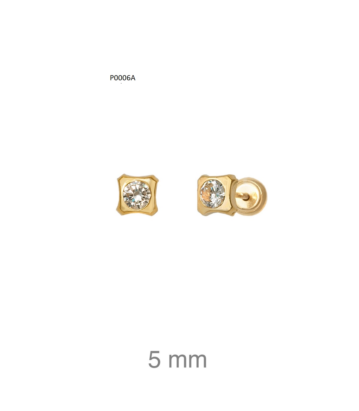 Brincos rosca dourados P0006A