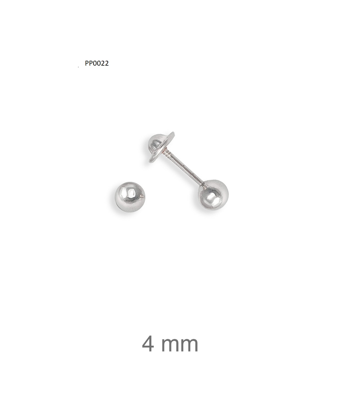 Brincos rosca Rodio P0022