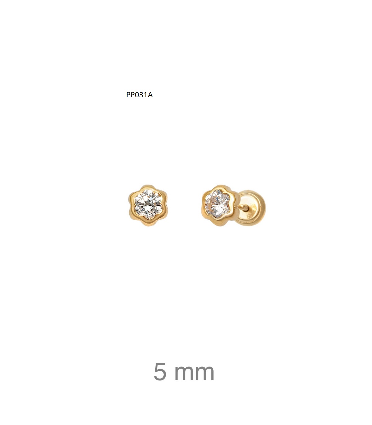 Brincos rosca dourados P0031A