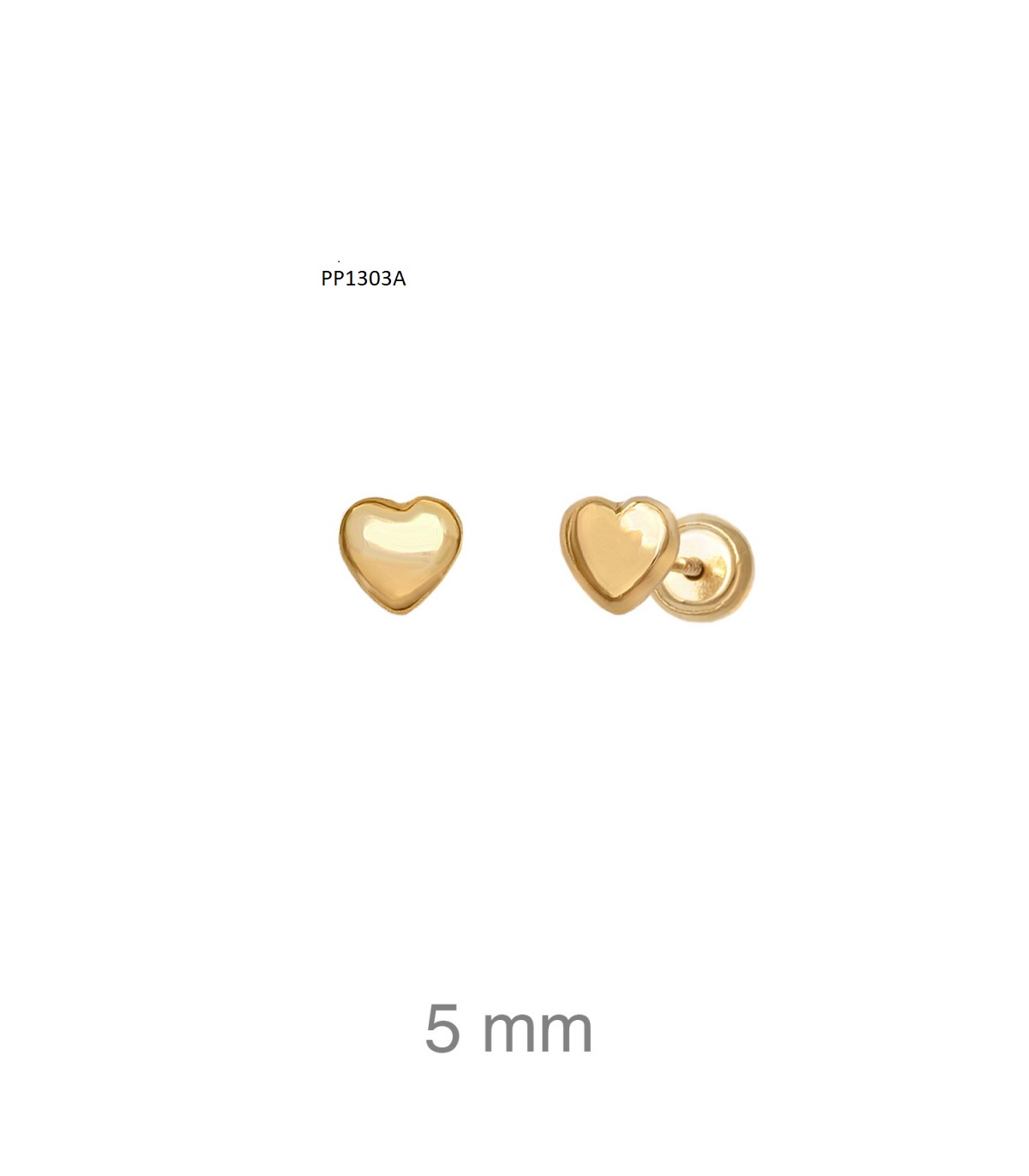 Brincos rosca dourados P1303A