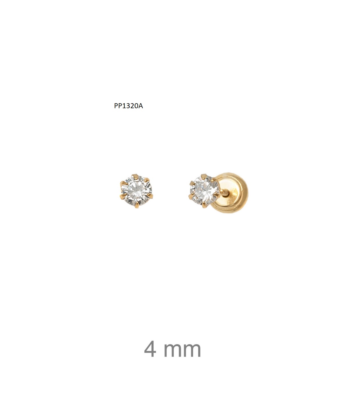 Brincos rosca dourados P1320A