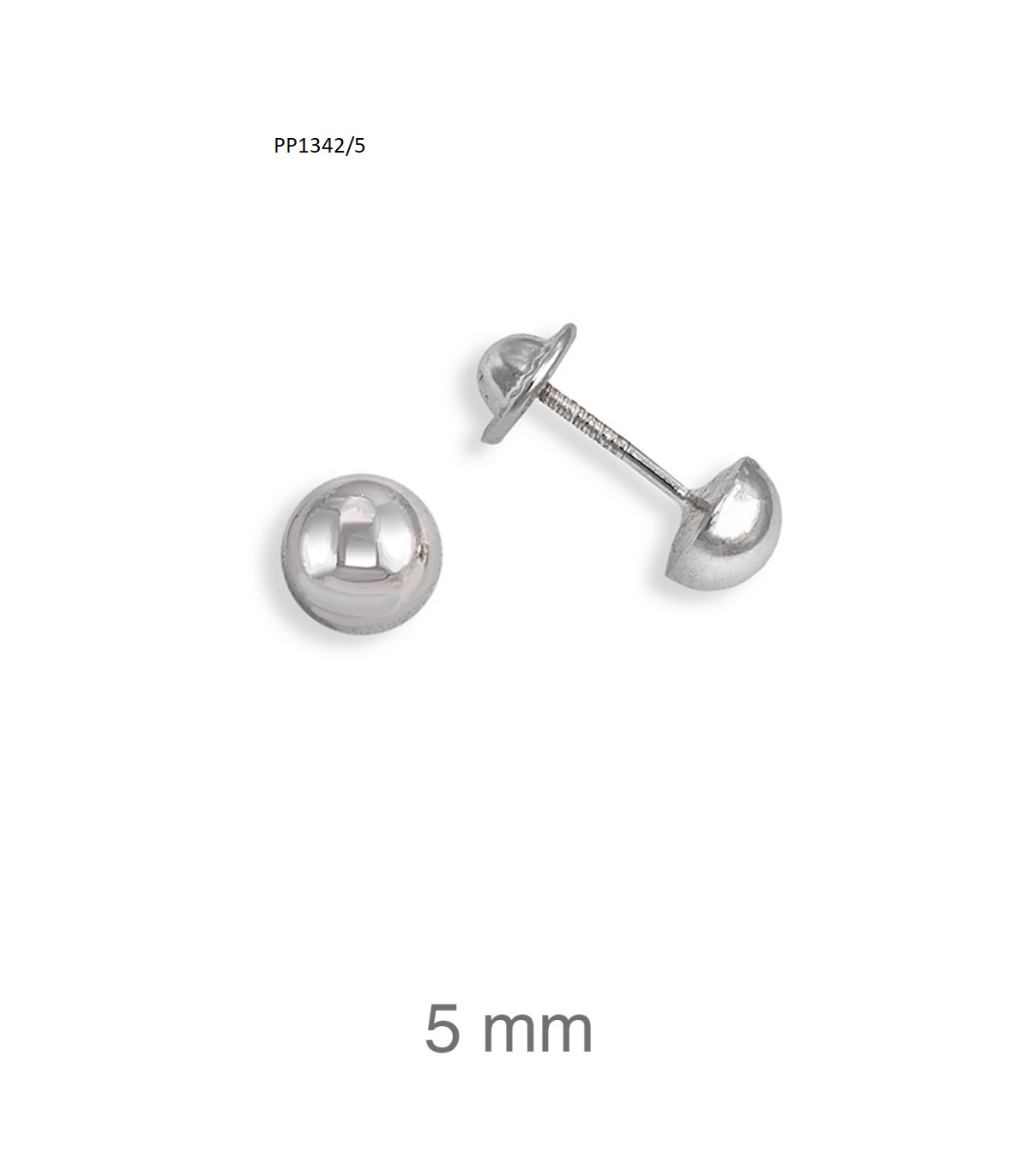 Brincos rosca Rodio P1342