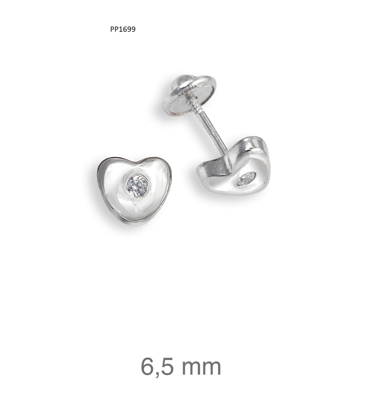 Brincos rosca Rodio P1699