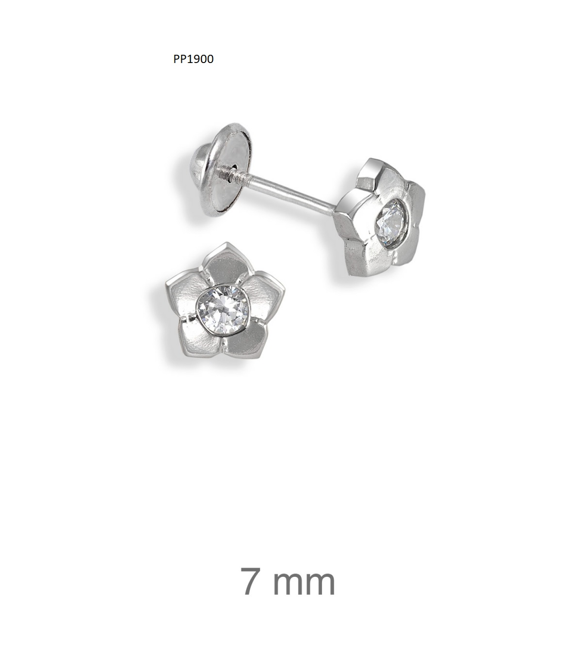 Brincos rosca Rodio P1900