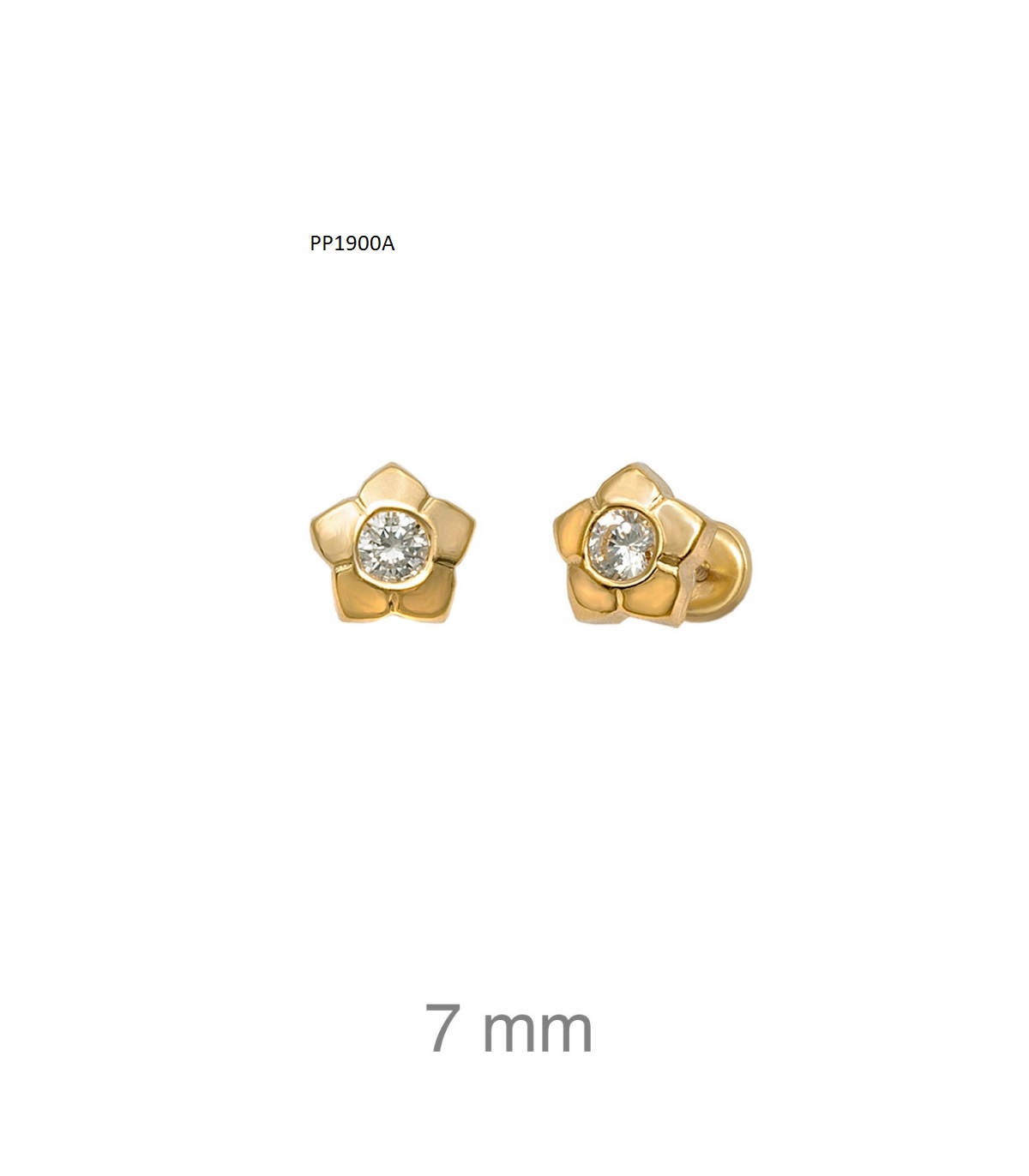 Brincos rosca dourados P1900A