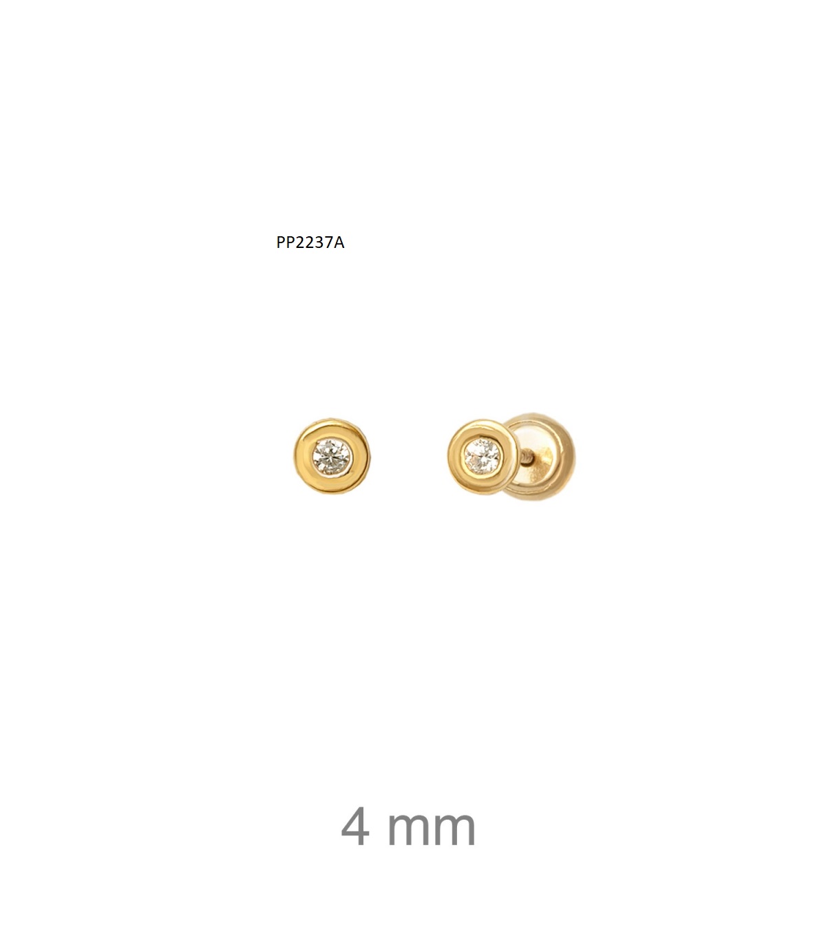 Brincos rosca dourados P2237A