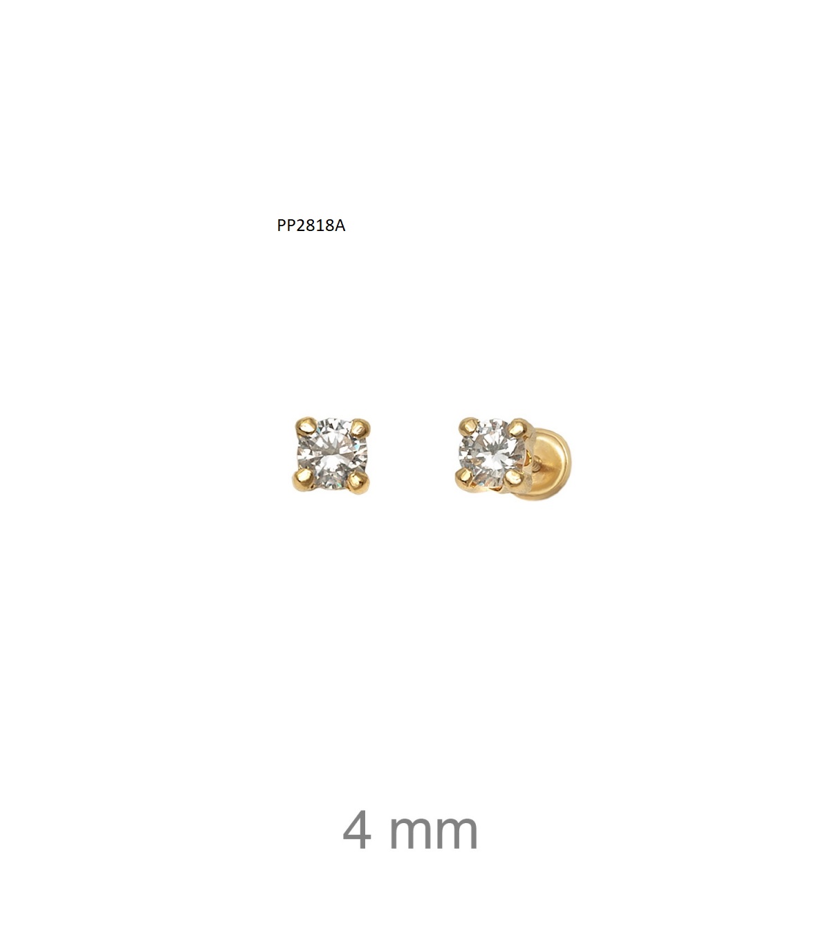 Brincos rosca dourados P2818A