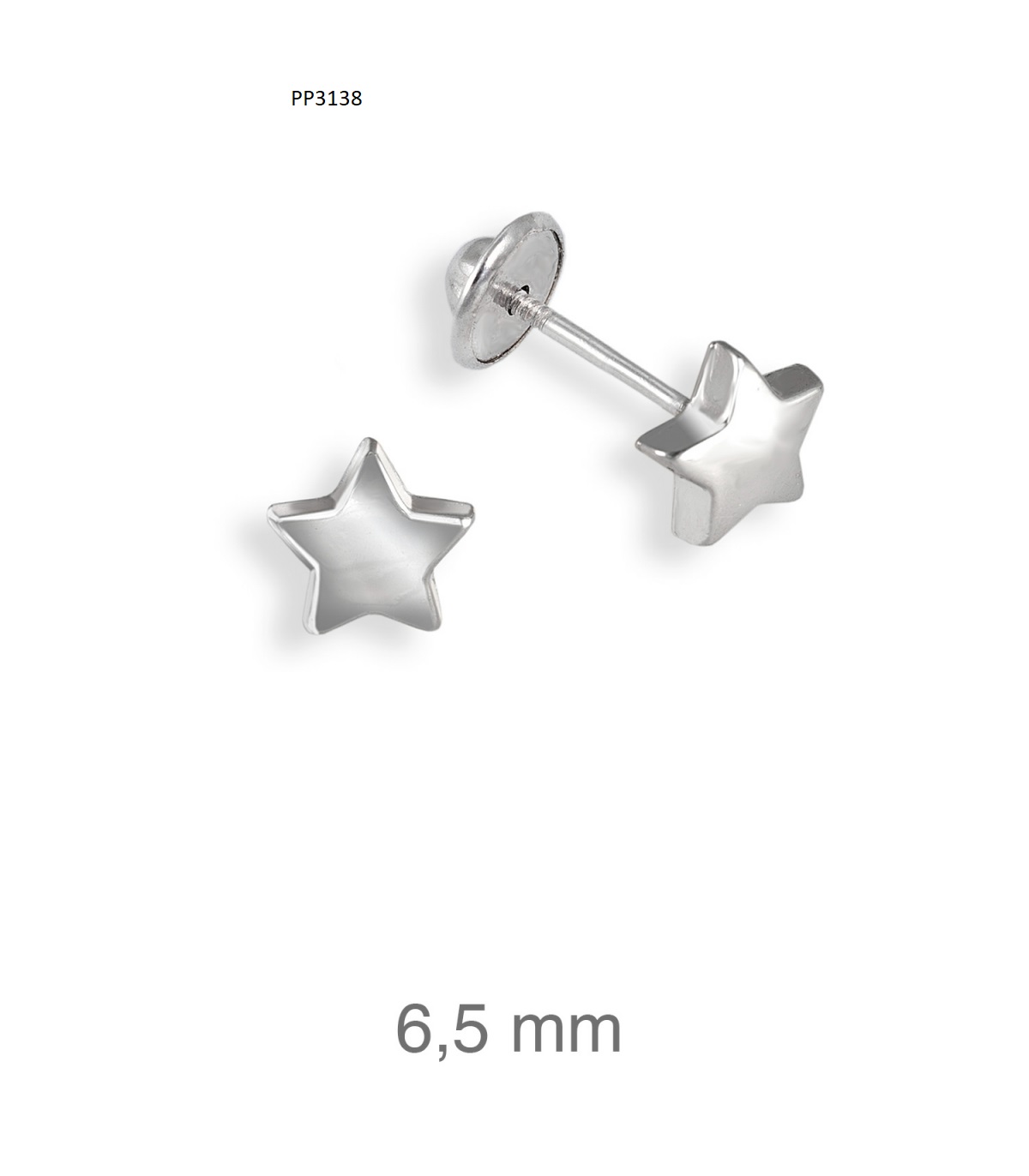 Brincos rosca Rodio P3138