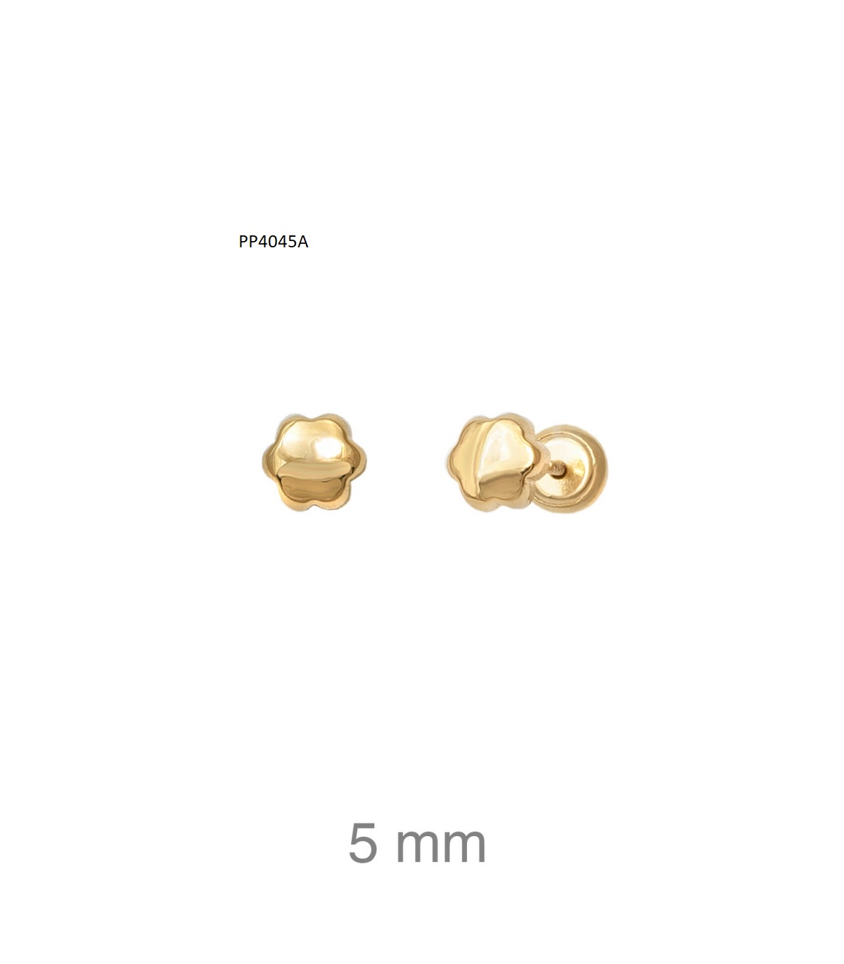 Brincos rosca dourados P4045A