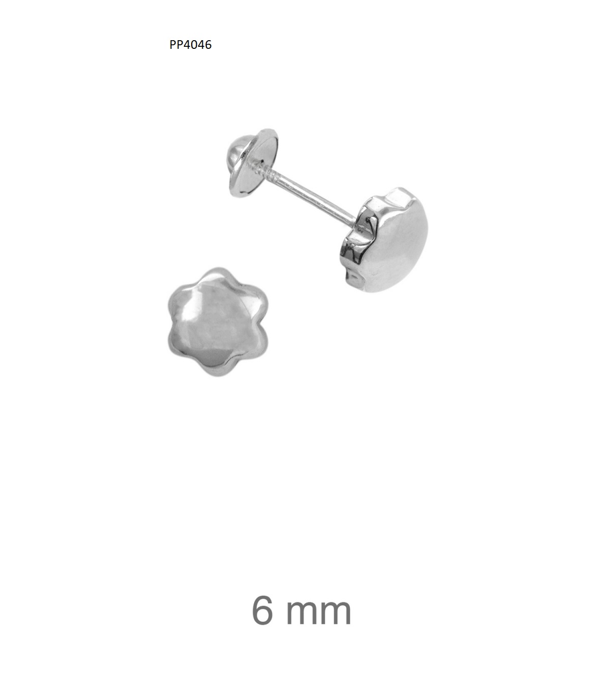 Brincos rosca Rodio P4046