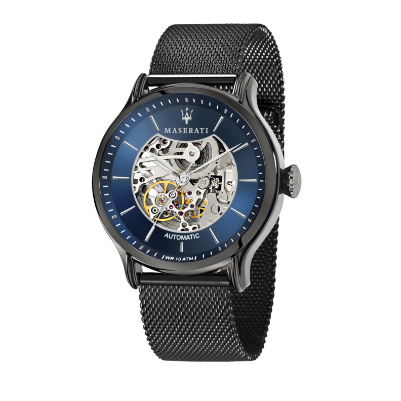 EPOCA 42mm AUTO BLUE DIAL GUN MESH BAND