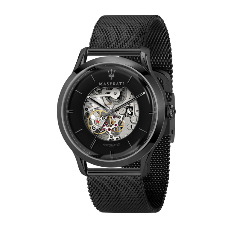 RICORDO 42mm AUTO BLACK DIAL MESH BR BLK