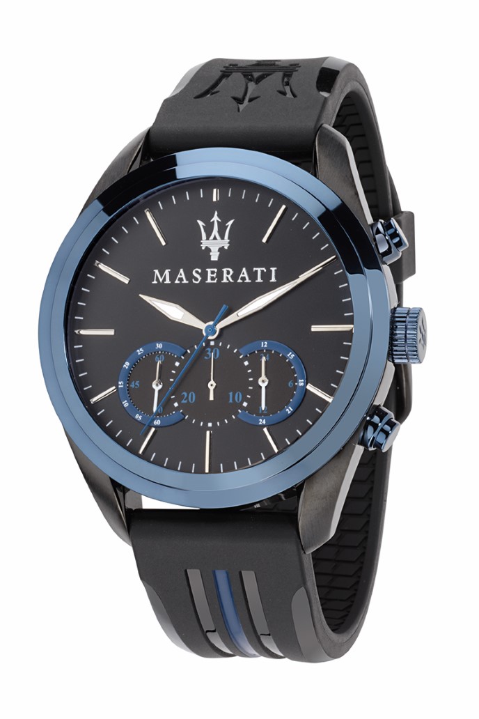 TRAGUARDO CHR BLUE DIAL SIL STR B IP BLK