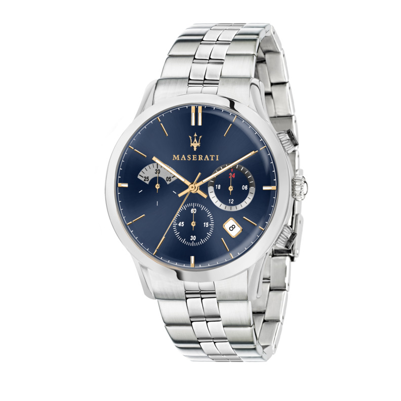 Relogio Maserati RICORDO 42mm CHR BLUE DIAL SS BR