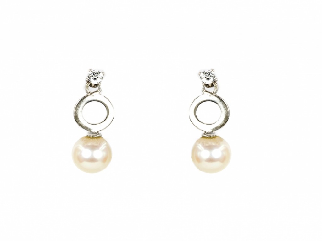 Brincos Tornilhos Ouro com Pérolas TR003973B