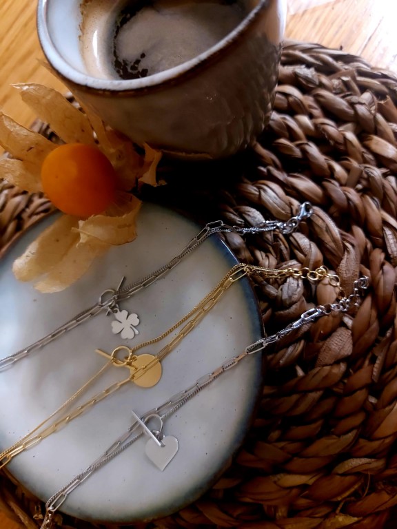 Pulseiras em prata 925 e prata dourada 925 