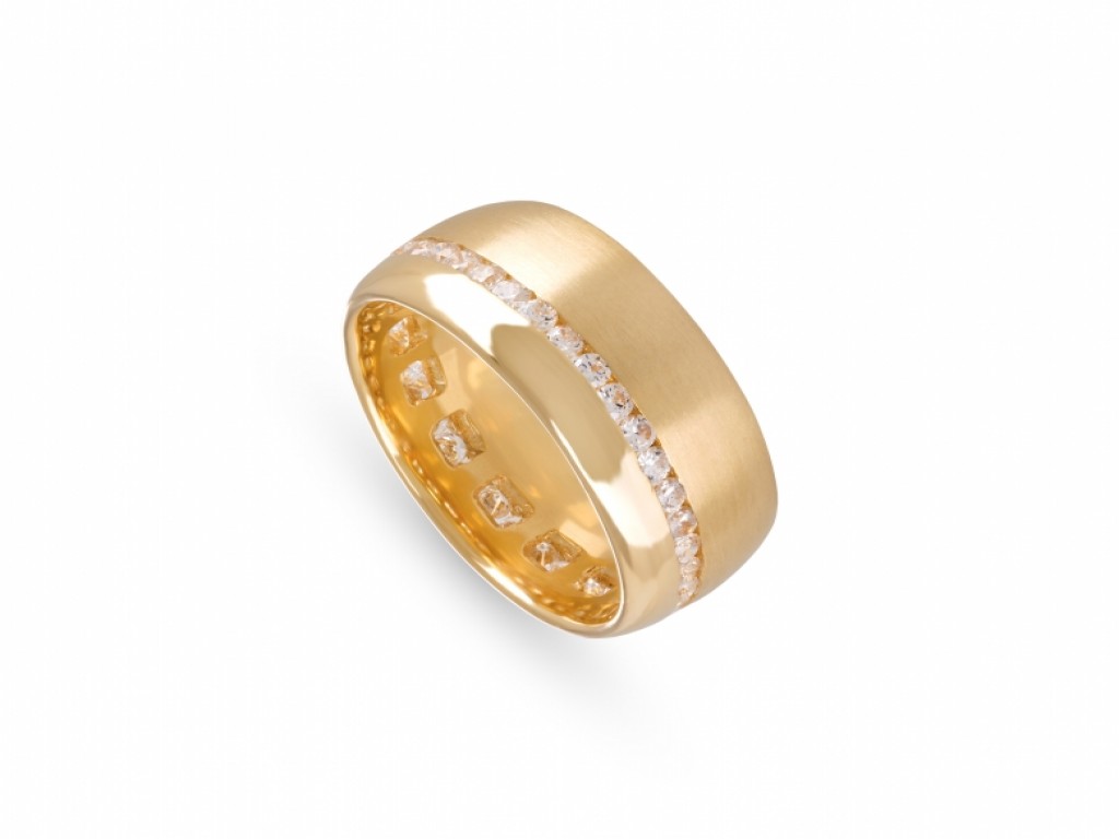 Aliança de Casamento Ouro Amarelo com Diamantes ALR004108