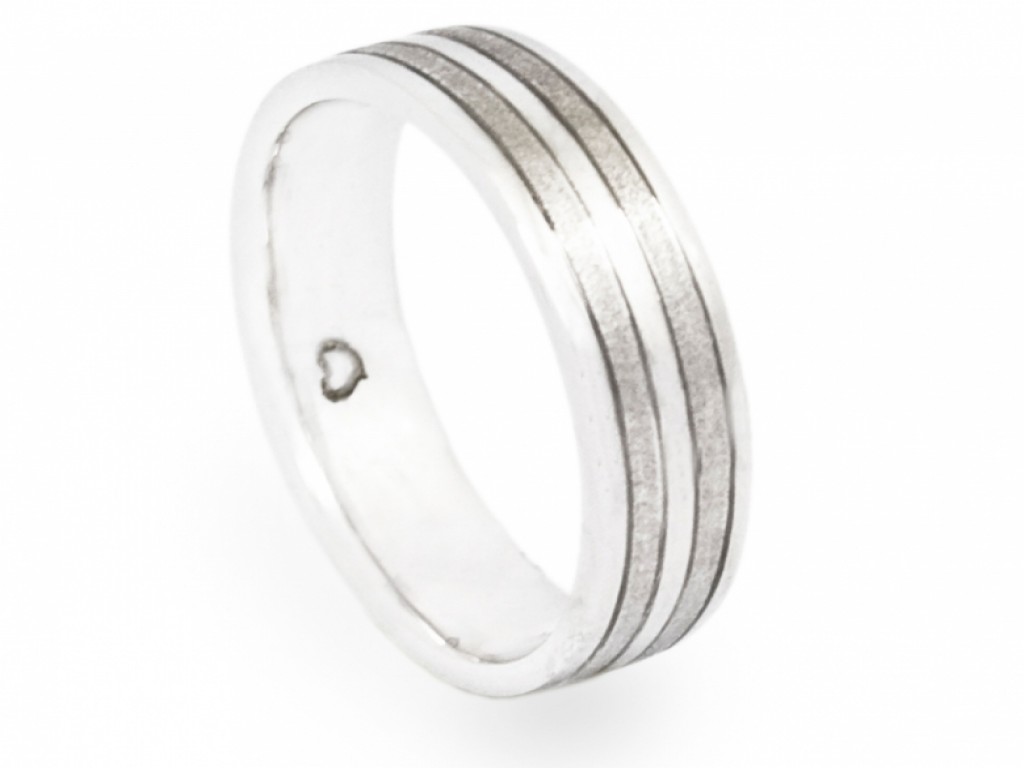 Alianças Ouro Branco sem Brilhantes ALR002722B