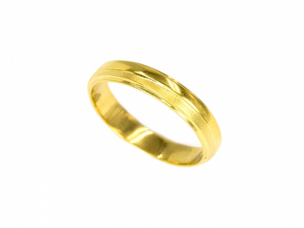 Alianças Ouro Amarelo sem Brilhantes ALR004577