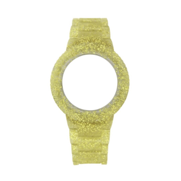 Bracelete Silicone Whatxandgo Original Treasure / Gold glitter / 38mm
