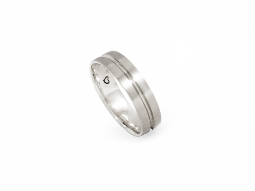 Alianças Ouro Branco sem Brilhantes ALR001462C