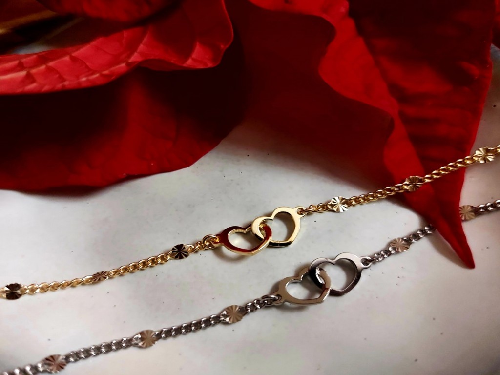 Pulseiras em prata 925 e prata dourada 925 