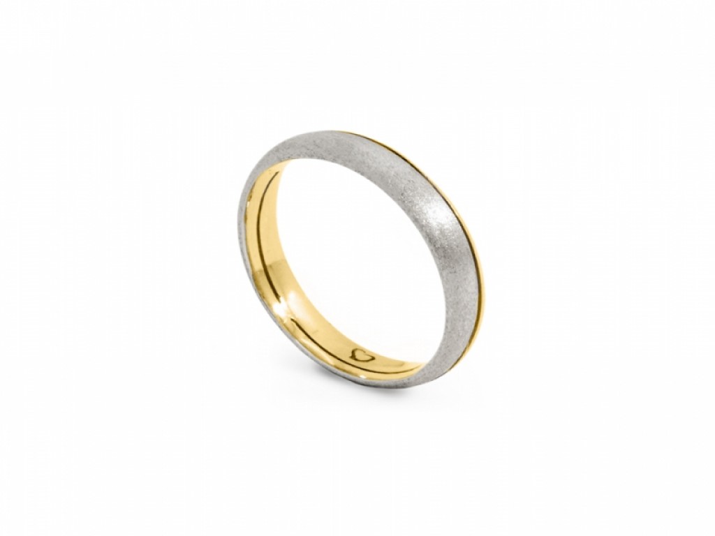 Alianças Ouro Amarelo e Branco sem Brilhantes ALR002022C